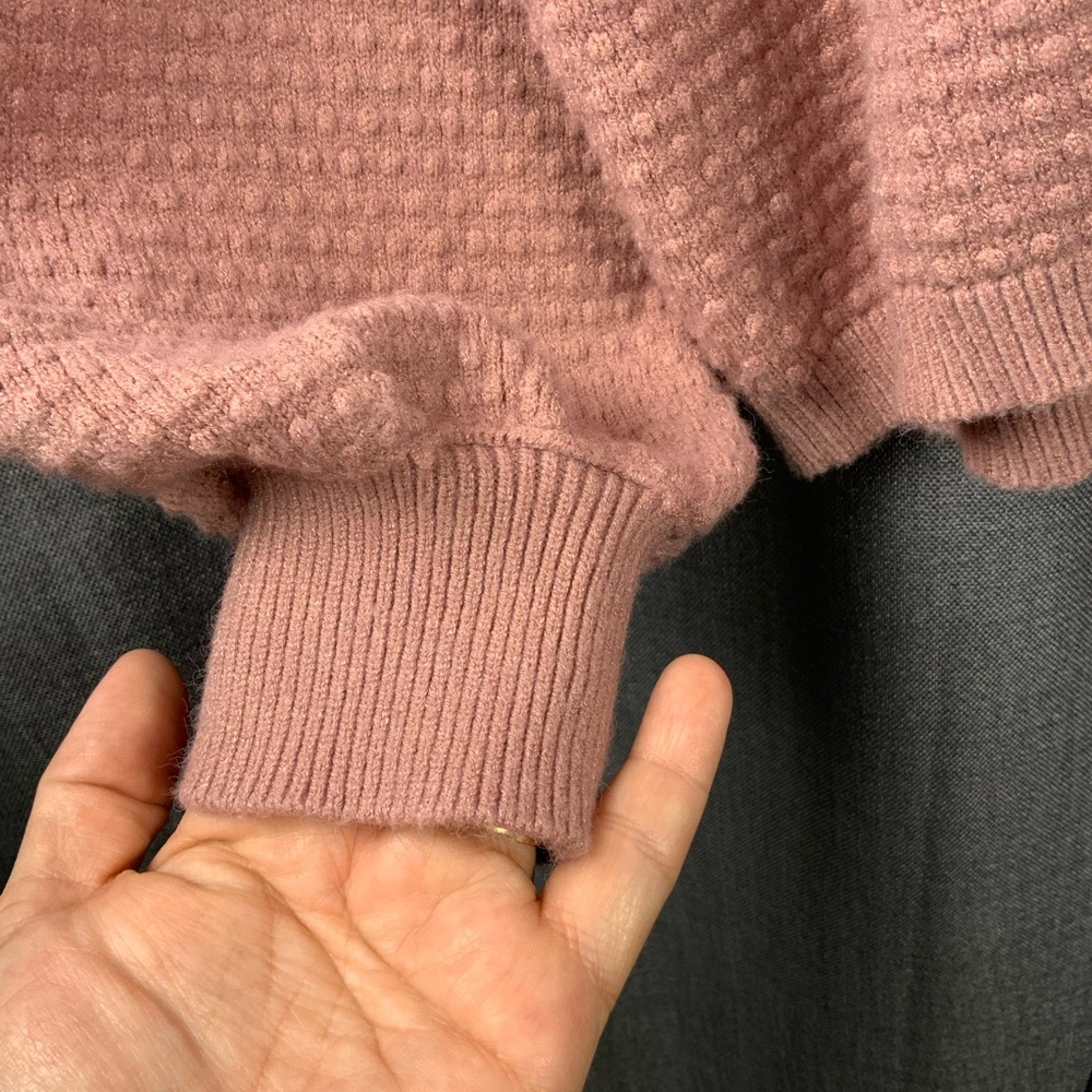 Allie Rose Dusty Pink Lightweight Knit Sweater Women’s Sz Large - Picture 4 of 7